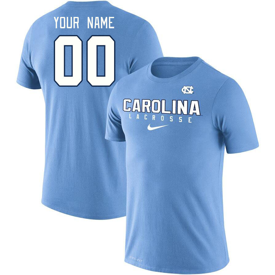 Custom North Carolina Tar Heels Name And Number College Tshirt-Carolina Blue